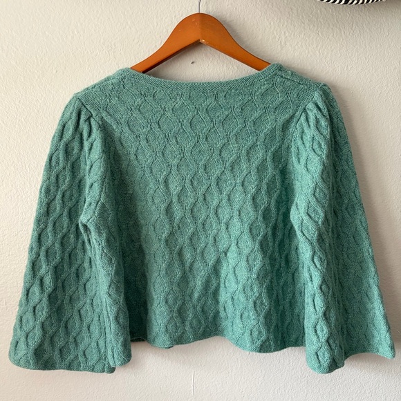 100% Wool Anthropologie Charlie & Robin Jewel Shop Knit Cardigan Women’s Medium - Picture 5 of 7